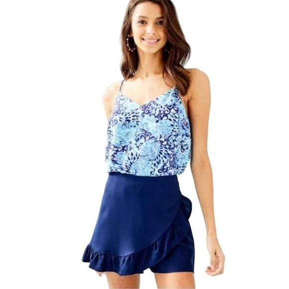 Lilly Pulitzer Pants - NWT Lilly Pulitzer Faye Skort True Navy 8 #8074